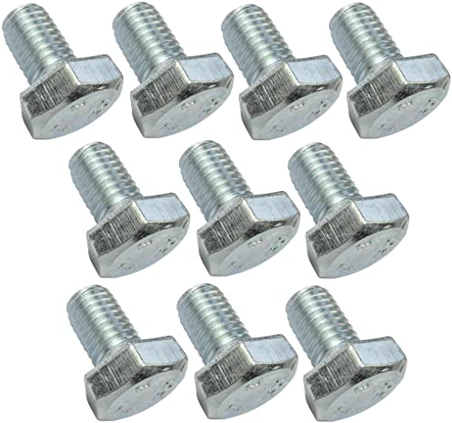 AERZETIX - C47347 - Lot de 10 pièce - Boulons M10x16 - à tête Hexagonale - Ø10x16mm - DIN 933 - Classe 8.8 - en Acier Zingué - Bricolage - Outillage d'assemblage/Quincaillerie