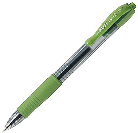 Pilot 3 Stück Tintenroller G-2 07 Gel-Tintenroller, mittlere Spitze, Limettengrün