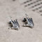 CHABER 925 Sterling Silber Gothic Mittelfinger Ohrringe Einzigartige Skelett Hand Ohrstecker Teens Punk Fine Jewelry