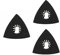 3 Pcs Multi-Tool Sanding Pads Accessories, 80/90/93mm Triangle Sanding Pads Oscillating Multi Tool for Attaching Pads, Sander Saw Blades Pads (93mm)