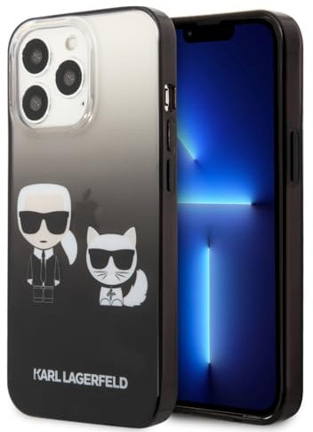 Karl Lagerfeld KLHCP14LTGKCK Hülle für iPhone 14 Pro 6,1 hardcase schwarz/Black