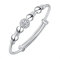 KONFEN Armband Damen Silber, Armkette Perlen Armreif Armbänder für Frauen, Perlenarmband Verstellbar Perle Armspange Angst Armreifen Charm Schmuck Geschenke für Freundin Mädchen Beste Freundin