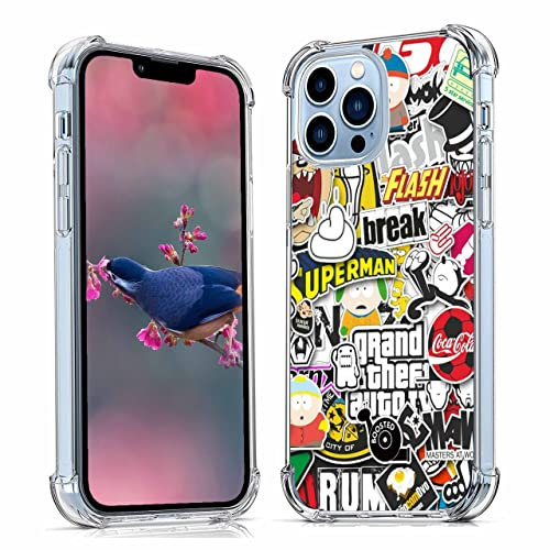 Fashion Pop Art for iPhone 13 Pro Case,Cute Cartoon Pop Culture Case for Men Women,Unique Trendy Cool TPU Bumper Case for iPhone 13 Pro