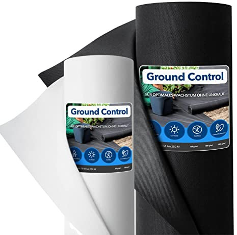 casa pura Rouleau de non-tissé contre les mauvaises herbes - 1 x 20 m = 20 m² - Toile de protection contre les mauvaises herbes - Film anti-mauvaises herbes perméable à l'air et à l'eau - Indéchirable