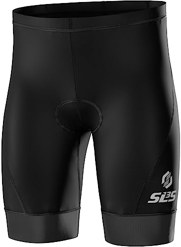 SLS3 Triathlon Hose Herren | Tri Short Herren | Triathlon Shorts | FX Tri Shorts | Gepolstert Schwarz