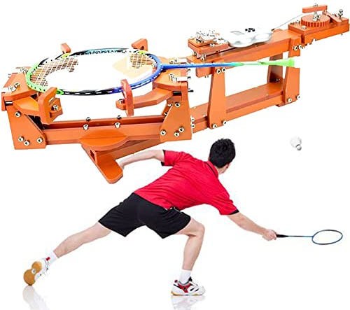 XDLYWUZIQ Badmintonschläger-Besaitungsmaschine, Tennis-, Squash- Und Badmintonschläger-Besaitungsmaschine, 6-Punkt-Badminton-Besaitungsmaschine Mit Fester 60-Pfund-Winde