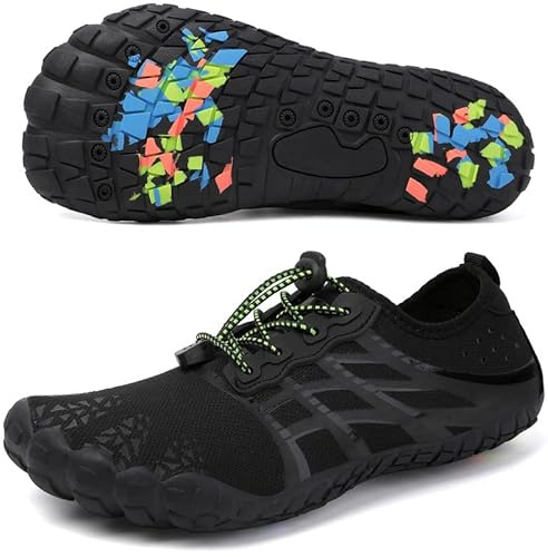 Bravover Unisex Water Shoes for Men Women with Five Toes Design Quick Dry Barefoot Aqua Shoes Ideal for Swim Pool Surf Beach Sea Activities