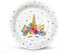 PAW - Assiette Jetable en Carton (23 cm) I Lot de 8 Assiettes Jetables I Idéale pour Barbecue, Anniversaire ou Fête I Assiette Jetable Anniversaire - Unicorn Party