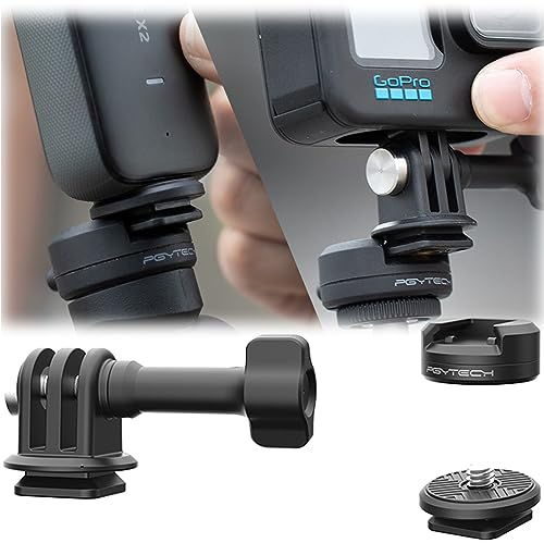 PGYTECH Adapter for Gopro 11/OSMO Action 4 3/Insta360 GO 3/X3/ONE X2 CapLock Action Camera Quick Release Set/Ball-head Quick Release Set Accessories (1/4 Interface)