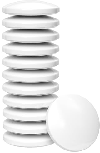 Ceisazira 12 Stück Türstopper Wand, Gummipuffer Selbstklebend, Türklinken Stopper, Türpuffer, Elastikpuffer Weiß, Wandschutz Türklinke, Tür Stopper zum Kleben Wand, für Bad, Glasflächen, Wände