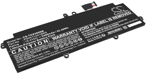TECHTEK Batteria notebook 3400mAh compatibile con [Dynabook] Portege X30L-J, Portege X30L-J PCR10A-009003, PCR10L-13L011, PCR10T-04N00X, PCR12U, X30L-J-10E, X30L-J-10F, X30L-J-10G, X30L-J-10H, X30L-J
