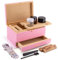Marvero Premium Large Stash Box Set with Rolling Tray - Decorative Box for Herbs - Smell Proof - Removable Tray with Glass Jar and Grid (pink)