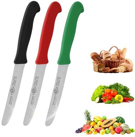 EIKASO Solingen Germany Frühstücksmesser Set 3tlg (Bunt 3tlg)