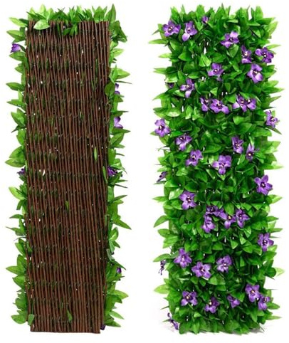 Efeu Sichtschutz Outdoor, Sichtschutz Efeu, Balkon Sichtschutz Blätter, Künstliche Hecke, Sichtschutz Kunstpflanzen, Sichtschutz Blätter, Pflanzenwand Künstlich, Sichtschutz Künstliche Hecke 40cm