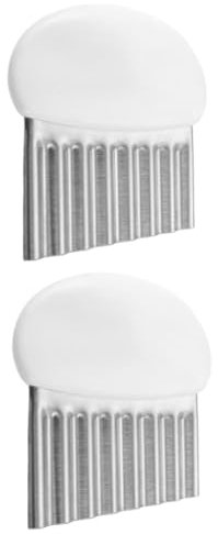 Ciieeo 2 Stück Knisterschneider Edelstahl Kartoffelschneider Edelstahl Kartoffelschneider Knisterschneider Wellenkartoffelschneider Wellenkartoffelschneider