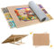 Becko US 2-in-1 Tilting & Rotating Puzzle Board 2000 pieces, Wooden Jigsaw Puzzle Table with 6 Colorful Drawers & Cover Mat, Adjustable Tables with Storage for Adults, with Premium Flannel Tabletop