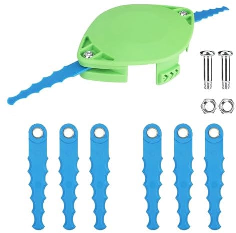 Moupaa 29092 29252 Kit de remplacement de tête de lame de débroussailleuse Greenworks 24 V 40 V, 6 lames à charge rapide + 2 vis + 1 tête de coupe