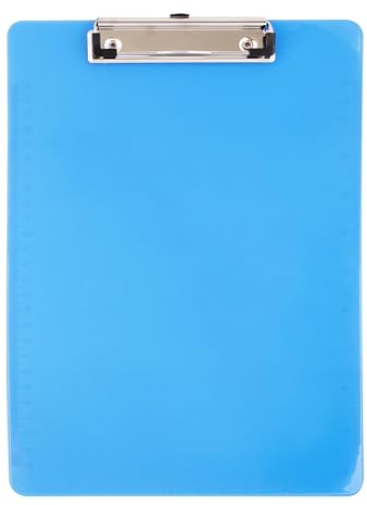 D.RECT Klemmbrett A4, Schreibbrett aus Kunststoff im DIN A4 Format, Clipboard zum Aufhängen, Klemmer zur Aufbewahrung von Papier,für Büro, Küche und Werkstatt, Transparent