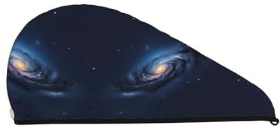 SamLng Bonnet de cheveux secs en velours corail de la Voie lactée de l'Univers – Parfait pour la maison, les voyages, les fêtes à la piscine, la plage, le bain, etc