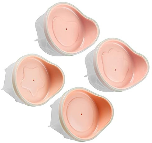 FUNOMOCYA 4 Stück Kinder Gedämpfte Eierform Tassenkuchen Geleekuchen Muffinformen Zum Backen Mousse-kuchen-tasse Eiswürfelform Puddingformen Tassen Bonbonformen Kuchendekorationsform Rosa Pp