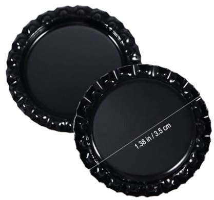 VILLCASE 100pièces Capsules Couronne Noir Pour Bouteilles De Bière Intermédiaire Faciles à Retirer Capsules Décoratives Pour Fêtes à Domicile