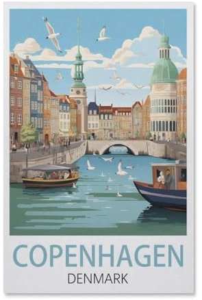 Klassisches Puzzle 1000 Teile，Kopenhagen Dänemark，Kind Oder Einen Freund,1000 Piece（38x26cm）-AB60