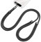 newplenty Handykette Universal,Verstellbar Handyband zum Umhängen aus doppeltem, Nylon-Seil Robust Angenehm Lanyard Handy, Umhängeband mit Metallschnalle Haltbar (schwarz)