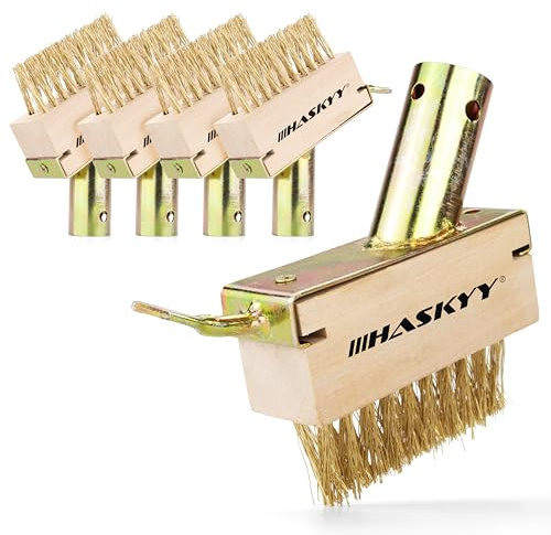 HASKYY Fugenbürste Fugenkratzer Unkrautbürste Set 5-teilig - Profi Fugenreiniger mit Stahlbürste - für Unkraut & Moos - Terrassen & Pflasterfugen Reinigung