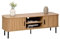Meuble TV Bois Clair avec Portes Coulissantes – Design Industriel et Élégant – pour Télévision Jusqu’à 140 cm – Rangement Salon Fonctionnel – Meuble Télé Moderne Chêne Clair - H55 x L140 x P40cm