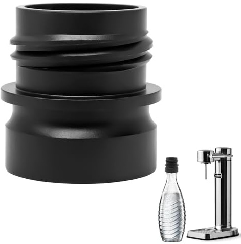 Glasflaschenadapter kompatibel mit Sodastream Crystal 0,7L Glasflasche - Quick Connect Adapter passend für Duo, Terra und Art Wassersprudler
