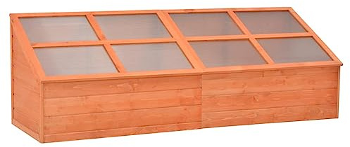 Mokuyary Gewächshaus aus Holz, 180 x 57 x 62 cm, Gartenhaus, für Blumen und Gemüse