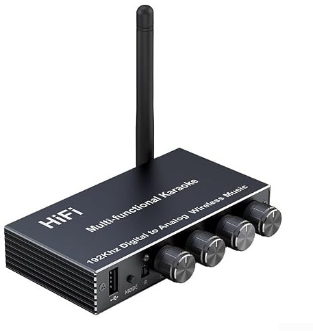 Wireless 5.4 Receiver Box für RCA AUX Koaxial Optisch USB Digital Decoder für Alt für Verstärker Plattenspieler TV Soundbar Schwarz