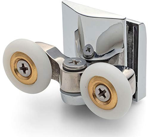 1 x Chrome Plated Bottom Double Shower Door Roller/Runner 21mm Wheel Diameter IS2