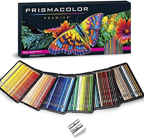 Prismacolor Buntstifte, Künstler-Set, weich, 150 Karat, mit Anspitzer, 151 Stück
