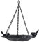Brogan Metal Hanging Bird Feeder Tray, Platform Wild Bird Mealworms, Seed Bird Feeder Tray or Bird Bath, Outdoor Garden Backyard Decorative Ornaments for Attracting Birds (Black)