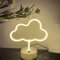 ENUOLI Wolken-Neonlicht Warmweiße Leuchtreklamen Wolken Neonlichter mit Sockel USB/Batteriebetriebene Tischlampen Neon LED-Schilder für Kinder Schlafzimmer Neonlicht-Schilder Dekor für Weihnachtsbar