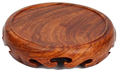 YUEYOULII Bonsai-Basis-Runde handgeschnitzte Palisander-Teekanne-Basis-Fischtank Bonsai Seltsame Stein-Jade-Ornamente Holz-Basis-Anlagen-Halter (Size : XL)