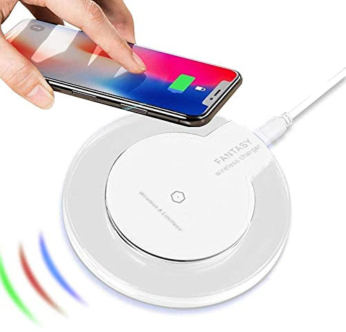 Wireless Charger, 5W Fast Wireless Charging Pad Compatible with iPhone 13/13 Mini/13 Pro/13 Pro Max/SE 2020/12/11, Samsung Galaxy S21/Note 20/S20/Note 10/S10/S9,AirPods Pro(No AC Adapter) (White)