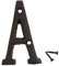 Zayookey 7,5 cm Lettres en Fonte Métal Alphabet DIY Rustique Numéros de Maison Signe Lettres de Porte Appartement avec 2 Vis House Letter
