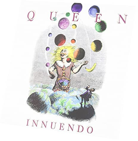 Wandbild auf Leinwand, Motiv Queen Freddy Mercury Innuendo Album Cover Rock 80er (40 x 40 cm)