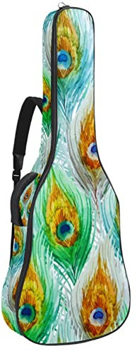 Akustikgitarrentasche Wasserdicht Gitarre Rucksack Dicke Weich Gepolstert Lila Streifen Klassik Gitarre Tasche, Farbe4, 42.9x16.9x4.7 in, Taschen-Organizer