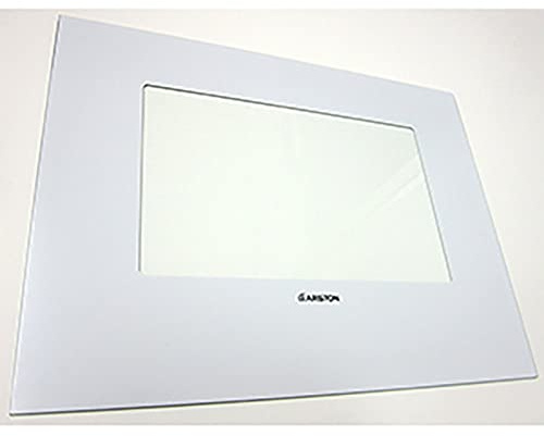 Vitre exterieure blanche 575x434 pour Four Ariston