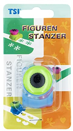 TSI Motivstanzer Kreis, Größe: (HxBxT) 4 x 3 x 4,5 cm, Stanzdurchmesser ca. 18 mm, ideal für Papier und Bastelkarton, Art. Nr. 49658-W-4