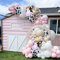 DUGEHO Luftballon Girlande,108 Stück Bauernhof Thema Party Dekoration Rosa Ballon Garland Arch Kit Kuh Tier Luftballons Geburtstag Baby Shower Party Hintergrund