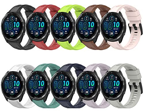 Tyogeephy Correa Compatibles con Garmin Forerunner 965 Correas, Muñequeras Deportivas de Silicona Suave de Repuesto para Mujeres Hombres