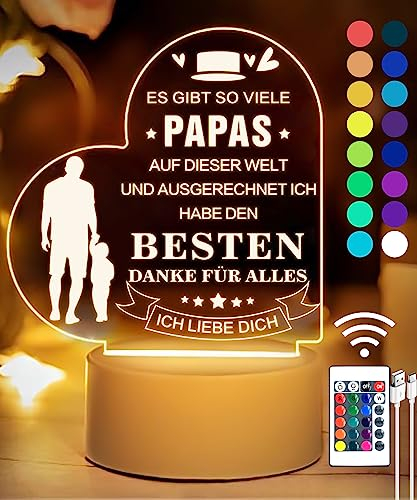 DJLLA Geschenk für Papa,Papa-Geburtstagsgeschenk,Weihnachten Geschenke für Papa,Personalisiert Geburtstagsgeschenk für Männer,Vatertagsgeschenk,Vater-Tochter-Geschenk,Thanksgiving-Weihnachten Geschenk