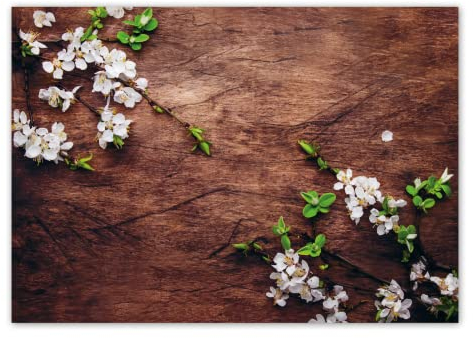 Primus Print - Papiertischsets Platzsets Tischsets - Holzoptik 500 Stück - Restaurant - Küche - Hotel - Verschiedene Motive - A3 (Blüte Dunkel, 500)