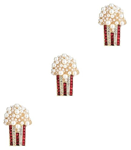 Alipis Party-Brosche 3st Kleid Brosche Brustnadel Aus Legierung Kleider Dornschließe Mantel Mode Popcorn