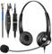 RJ9 Telephone Headset with Microphone Noise Cancelling & Quick Disconnect, Dual Landline Phone Headset Work for Cisco Office Desk Phones 7942G 7945G 7975G 7821 7841 7940 7945 7962 7965 8811 8841 8861