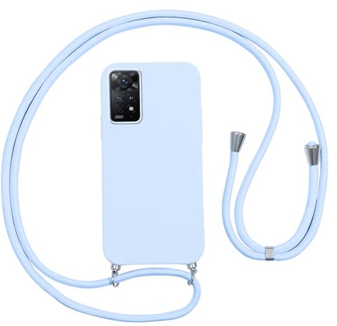 Vauki Coque pour Xiaomi Redmi Note 11 Pro avec Cordon,Etui Silicone Souple Antichoc Housse avec Collier Bandoulière Chaîne Lanière,Téléphone Étui Case Cover de Protection pour Redmi Note 11 Pro, Lila